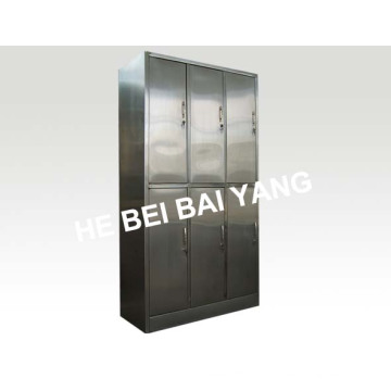 (C-13) Cabinet à changement de vêtements à six portes en acier inoxydable